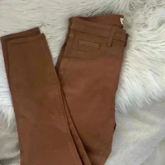 L'agence - Marguerite Coated High-Rise Skinny Jeans - Tan Sz 26 NWOT - Picture 14 of 15